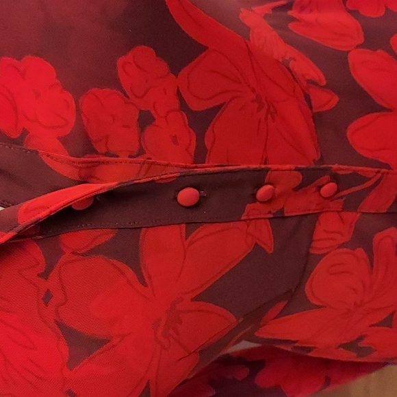 CAbi Red Floral Long Sleeve Dress - Picture 4 of 8